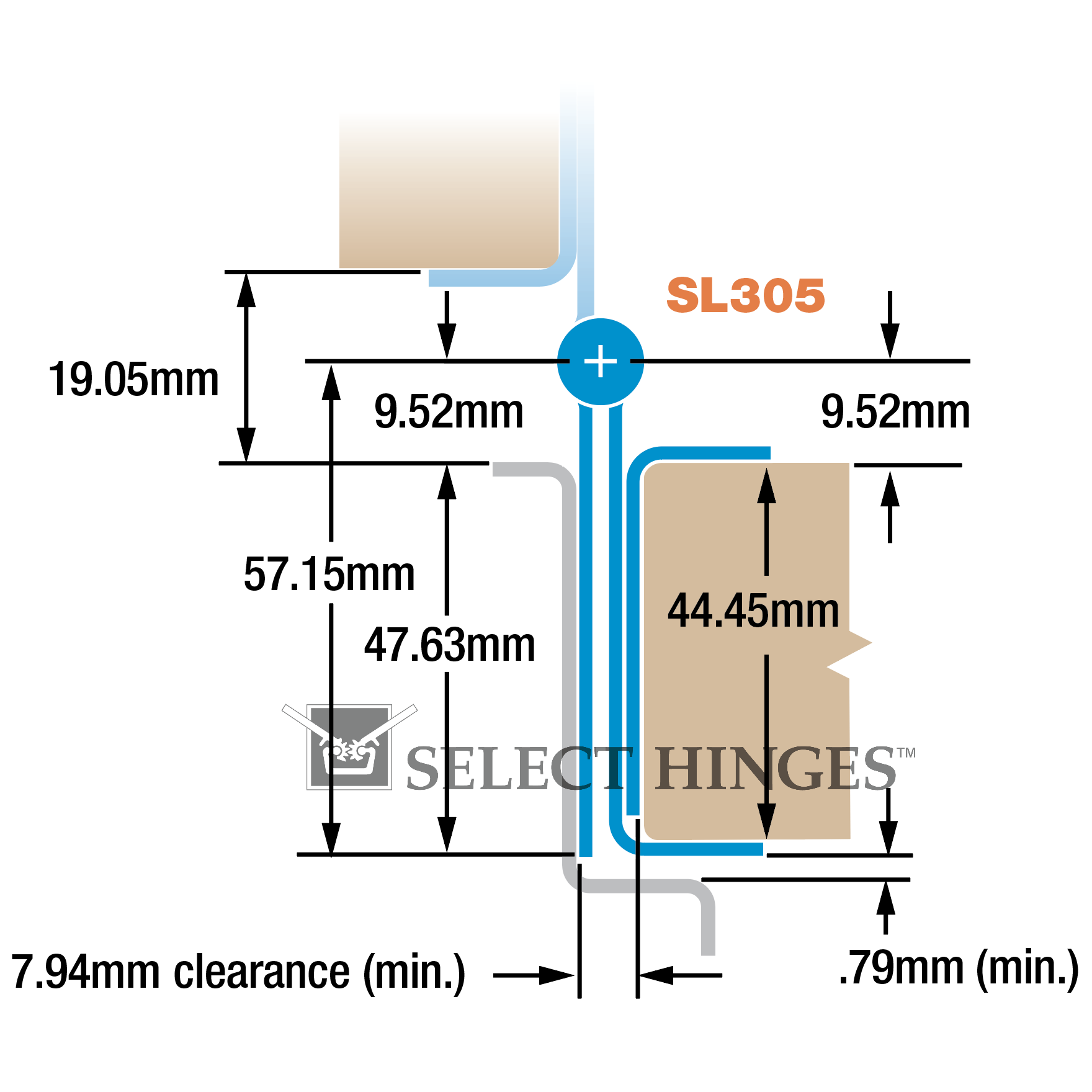 SL305 metric diagram